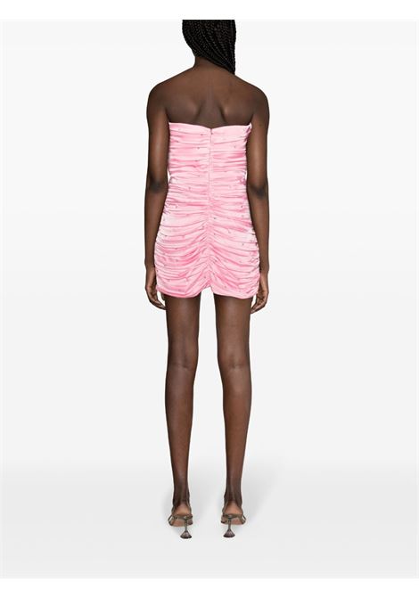 Pink crystal-embellished Goldie ruched mini dress - women THE NEW ARRIVALS ILKYAZ OZEL | NA01LN0222FPNK